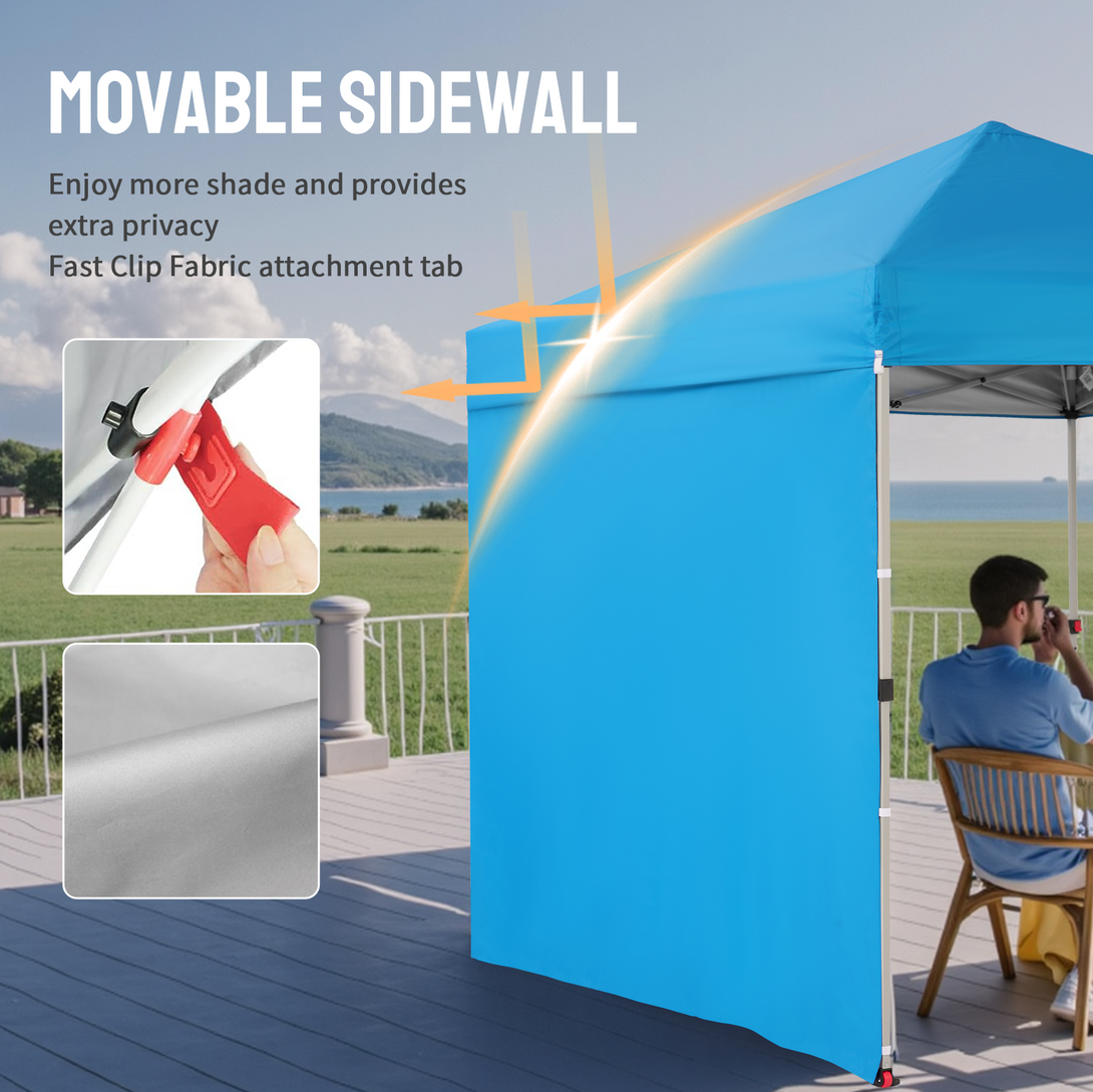 Tente pliante 8x8 avec 1 paroi latérale - Montage One Push CenterLOK™