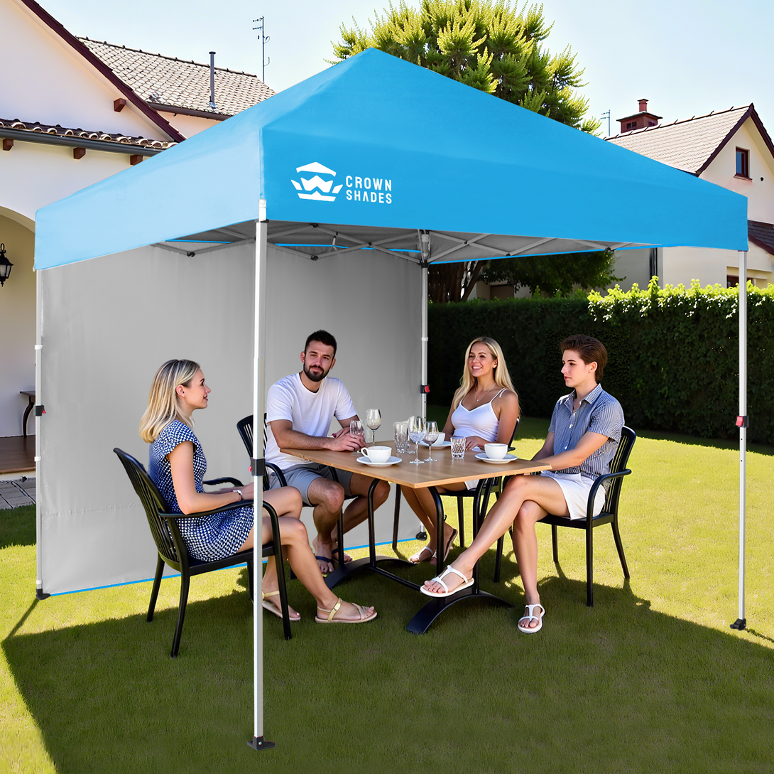 Tente pliante 8x8 avec 1 paroi latérale - Montage One Push CenterLOK™