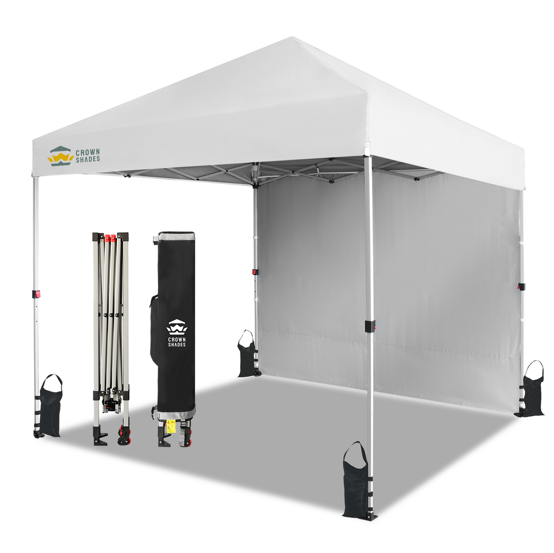 Tente pliante 8x8 avec 1 paroi latérale - Montage One Push CenterLOK™