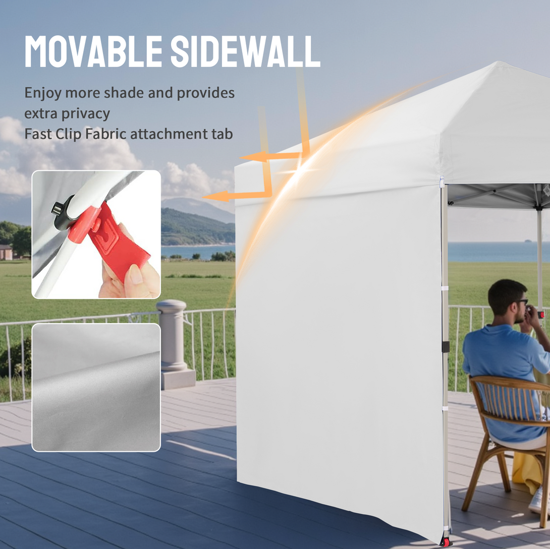 Tente pliante 8x8 avec 1 paroi latérale - Montage One Push CenterLOK™