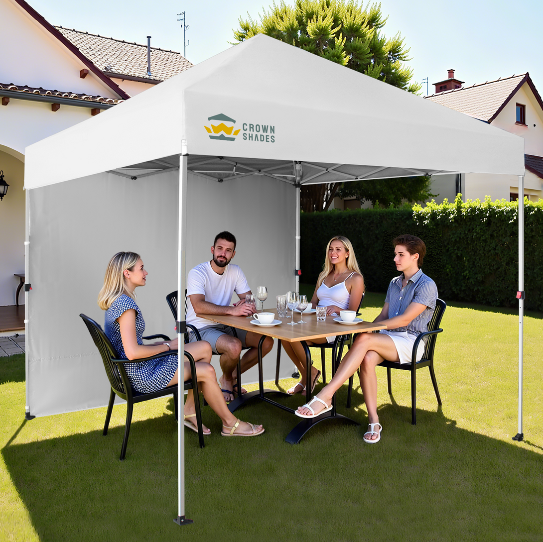Tente pliante 8x8 avec 1 paroi latérale - Montage One Push CenterLOK™