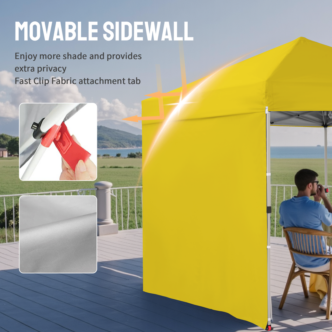 Tente pliante 8x8 avec 1 paroi latérale - Montage One Push CenterLOK™