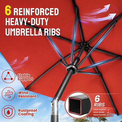 Sol-Shield 9' Resistente al viento | Inclinación profesional de 30°