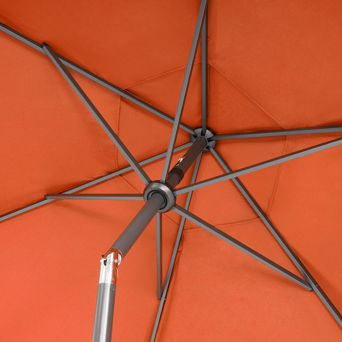 Ombrellone da Patio Antivento da 9 Ft – Inclinazione a Pulsante a 30° con Poliestere Durevole