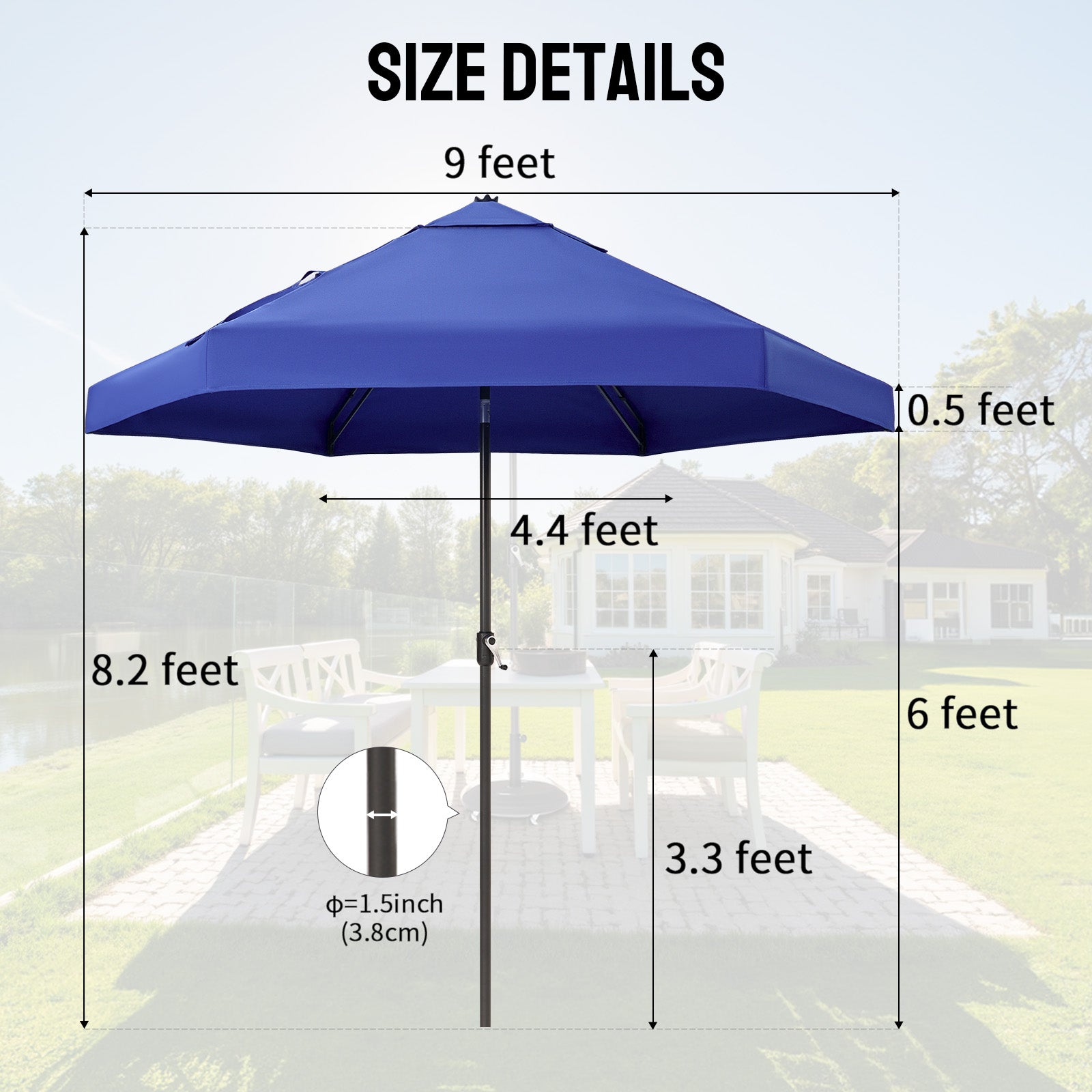 Sol-Shield 9' Gemini | 90° Twin-Arm – Crown Shades - Royally