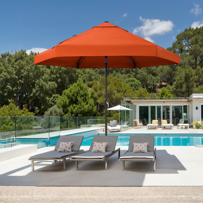 9 six arm patio umbrella cover Sol-Shield 9' Gemini | 90° Twin-Arm – Crown Shades