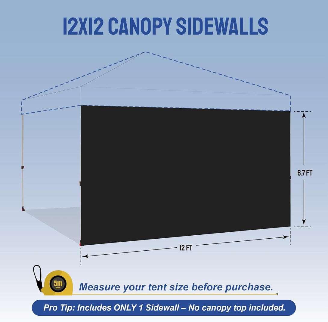 SunWall argenté pour auvent pliant 12x12