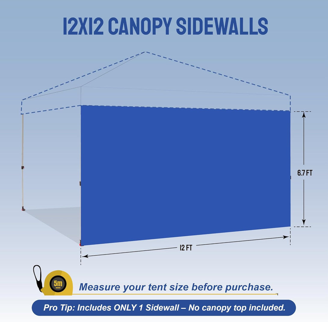 SunWall argenté pour auvent pliant 12x12