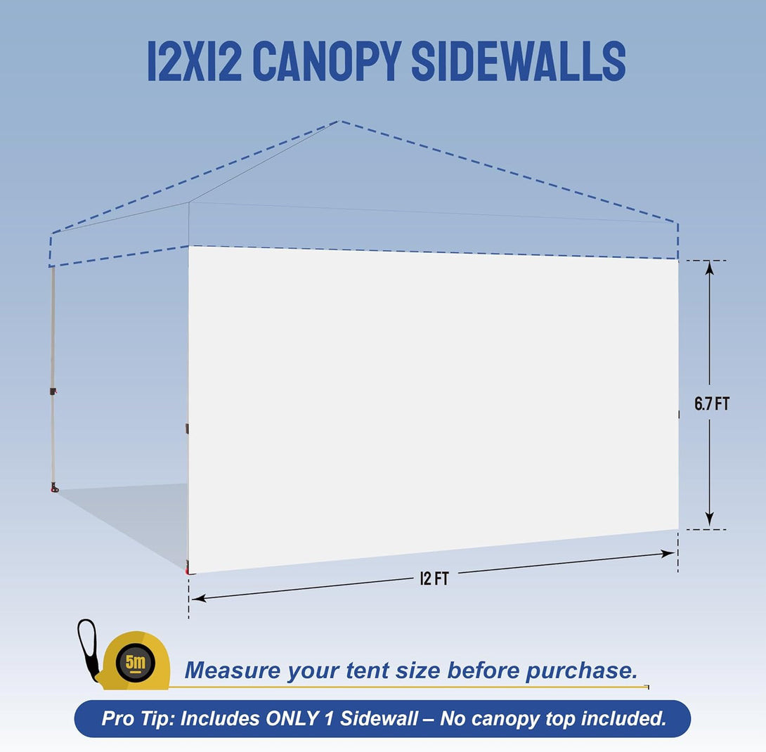 SunWall argenté pour auvent pliant 12x12