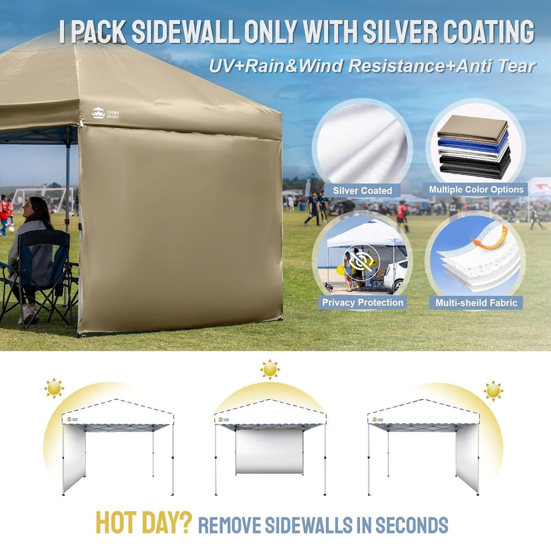 8x8 SunWall Silver Coated for Pop up Canopy