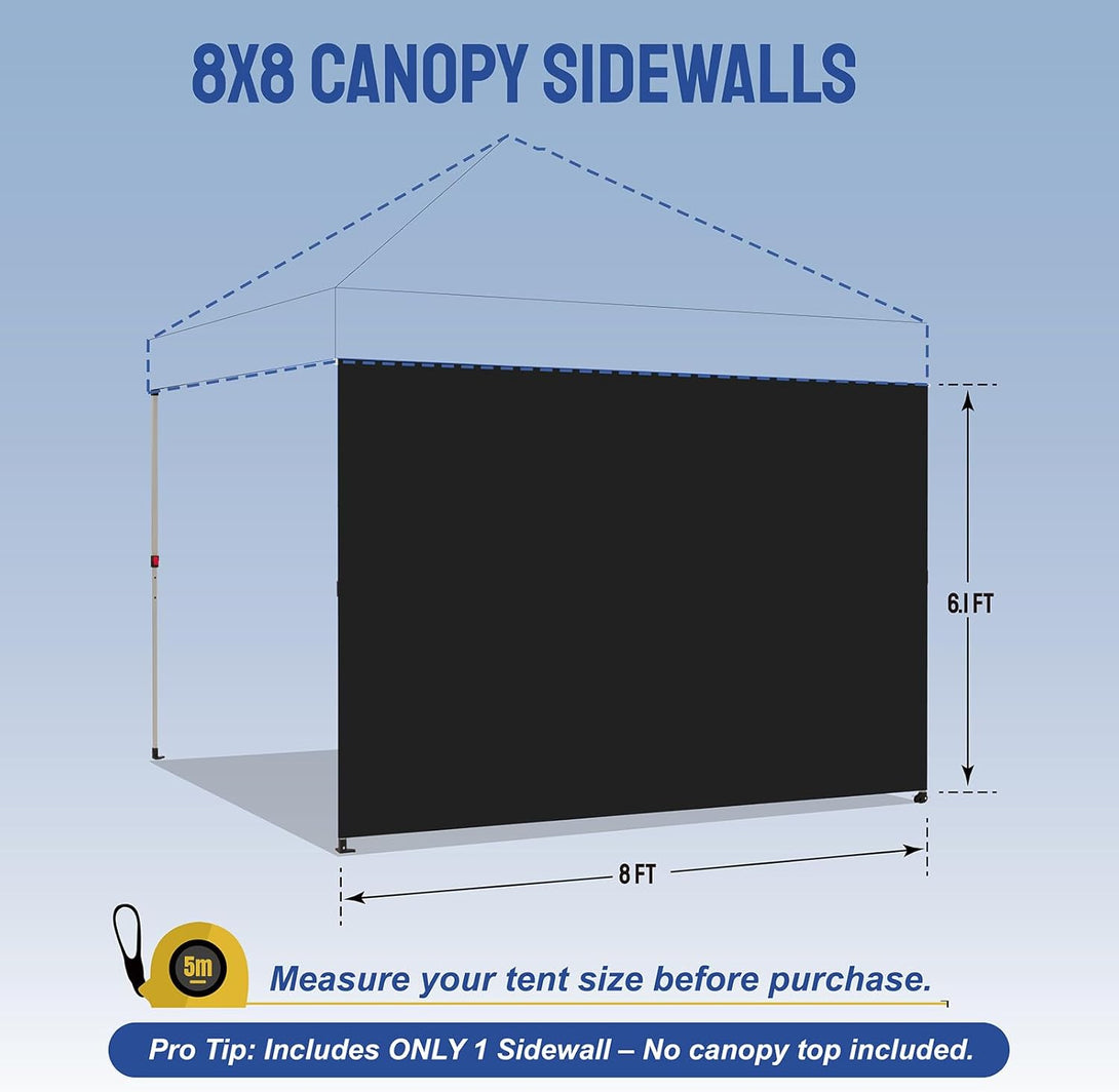 8x8 SunWall Silver Coated for Pop up Canopy