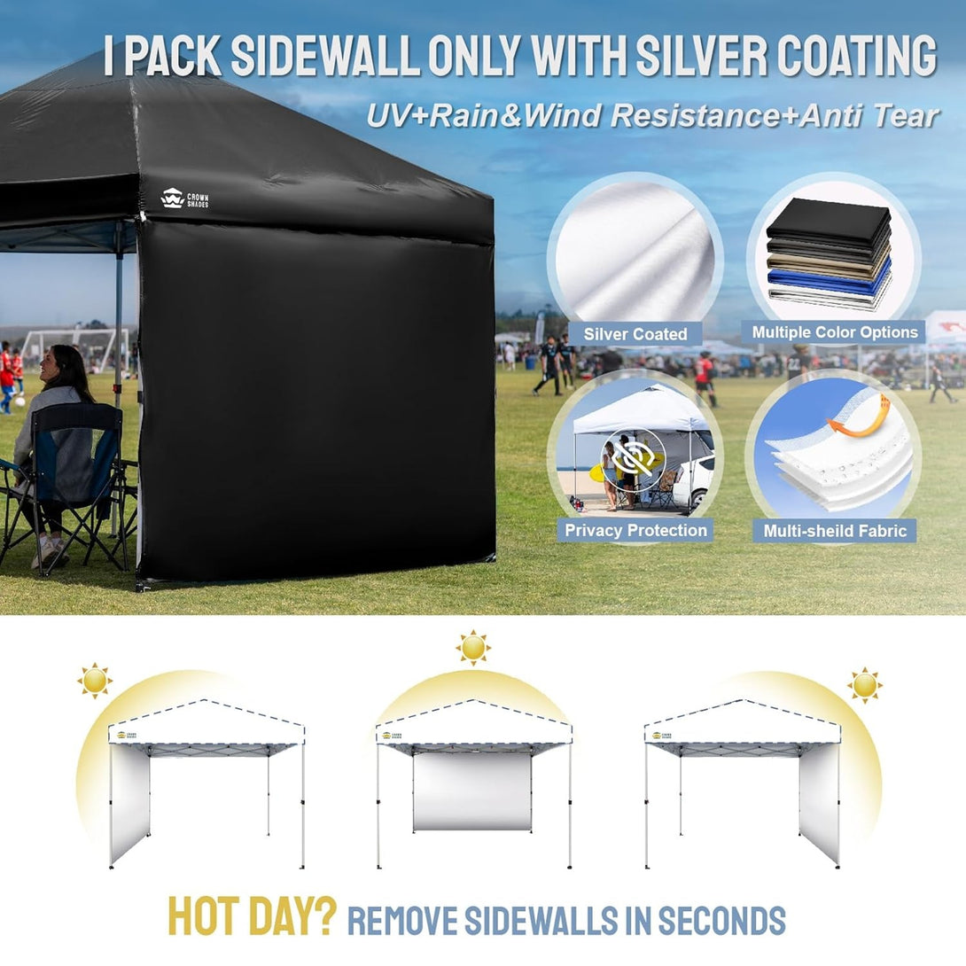 8x8 SunWall Silver Coated for Pop up Canopy