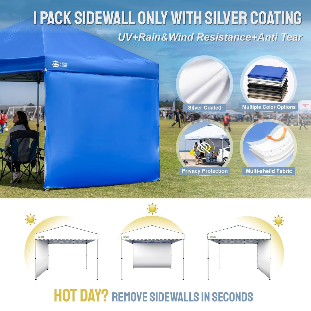 8x8 SunWall Silver Coated for Pop up Canopy