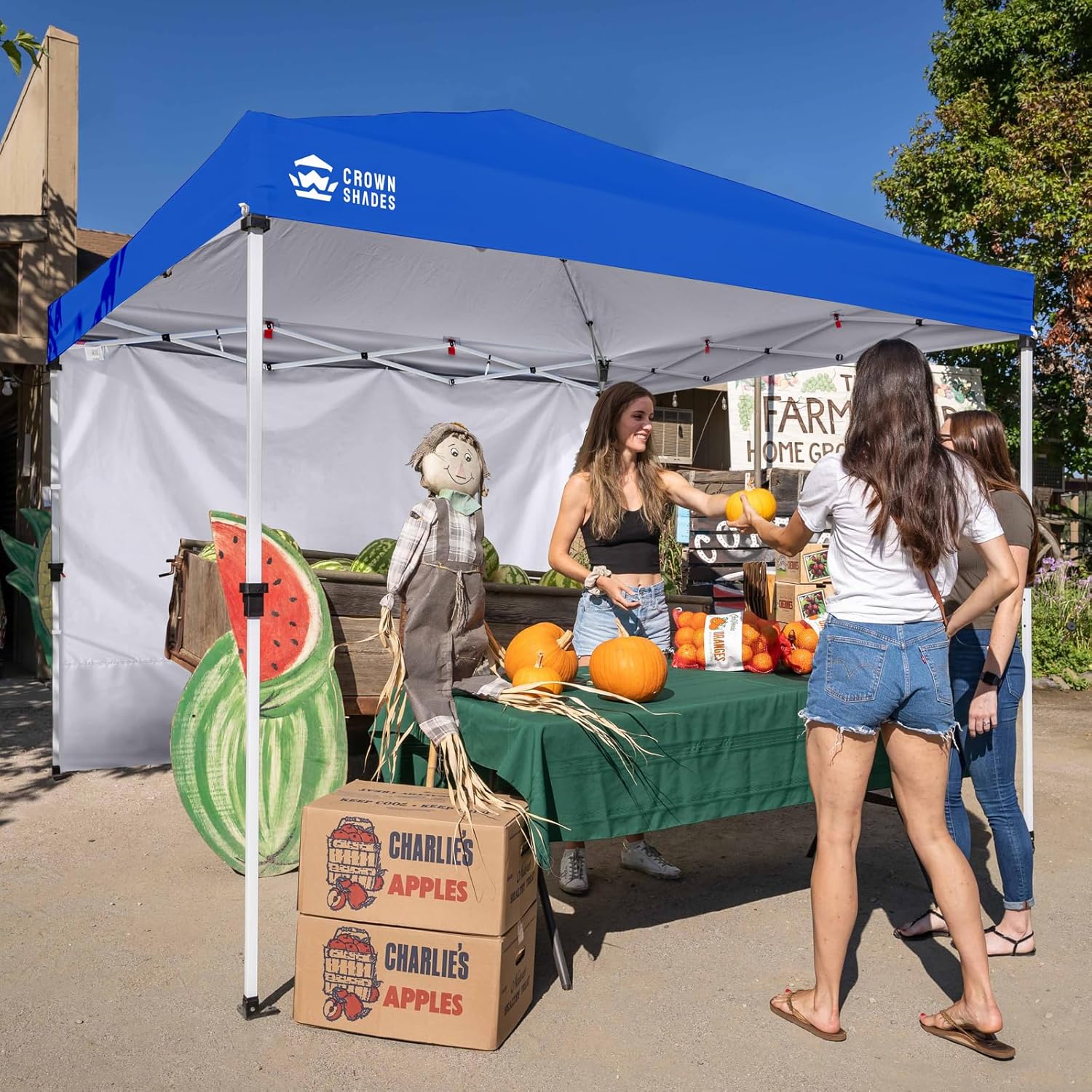CROWN SHADES SunWall Silver Coated for 8x8 Pop up Canopy – Crown