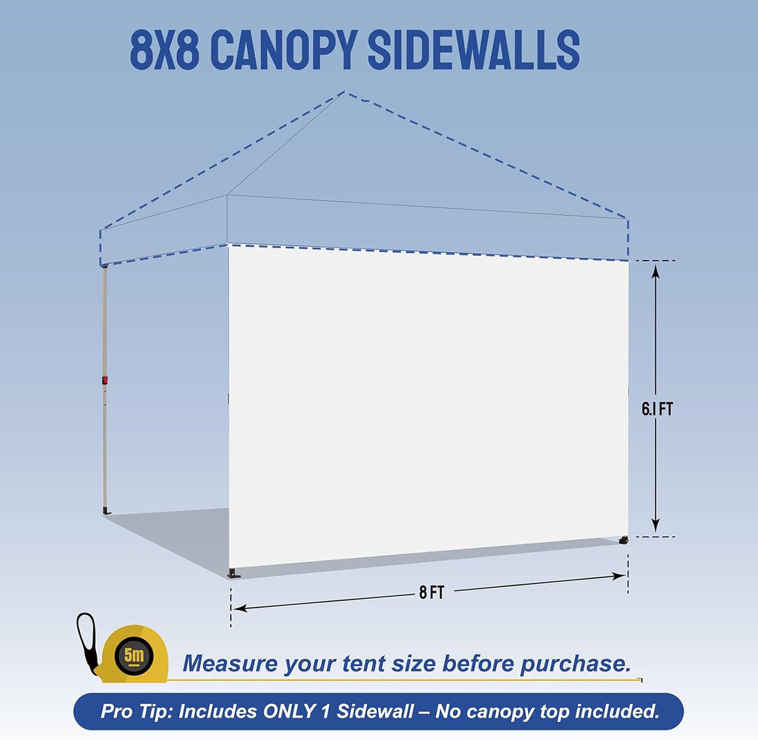 8x8 SunWall Silver Coated for Pop up Canopy