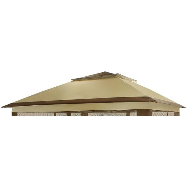 Crown Shades 13'x13' Gazebo Canopy Replacement – Beige & Coffee – Used