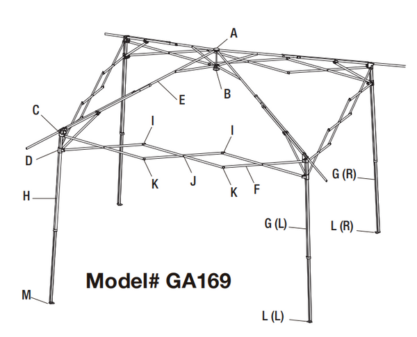 13x13 Replacement Parts  for Gazebo Model GA169