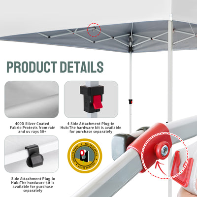 pl-ug tent kit 10x10 Heavy Duty Canopy - Premium Commercial Use