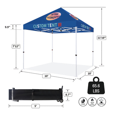 CROWN SHADES [M150SAL-CU] Carpa personalizada 15x10 – Juego completo con estructura y toldo