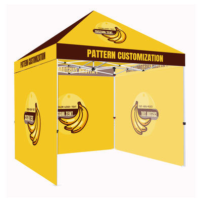 custom logo tent Custom Commercial Pop Up Canopy Tent with LOGO 10x10 Outdoor Canopy 10 x 10 / Steel Roof + Aluminium Leg / Top + 3 Sidewalls