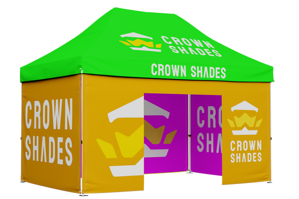 CROWN SHADES Custom Commercial Pop Up Canopy Tent with LOGO 10x15 Outdoor Canopy