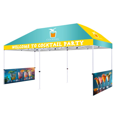 CROWN SHADES [M150SAL-CU] Carpa personalizada 15x10 – Juego completo con estructura y toldo