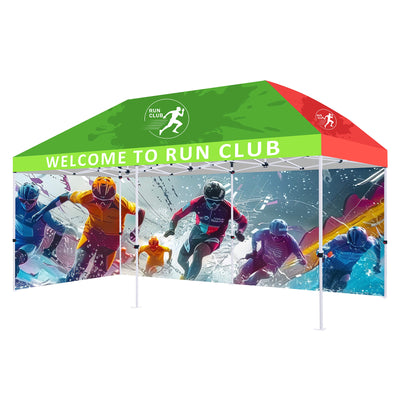 CROWN SHADES [M150SAL-CU] Carpa personalizada 15x10 – Juego completo con estructura y toldo