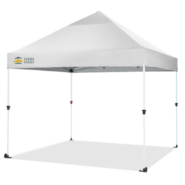 8x8 or 10x10 Commercial Centerlok Canopy - 4" Wheel Sto 'N Go, Silver Coated, 400D - M64, MP100