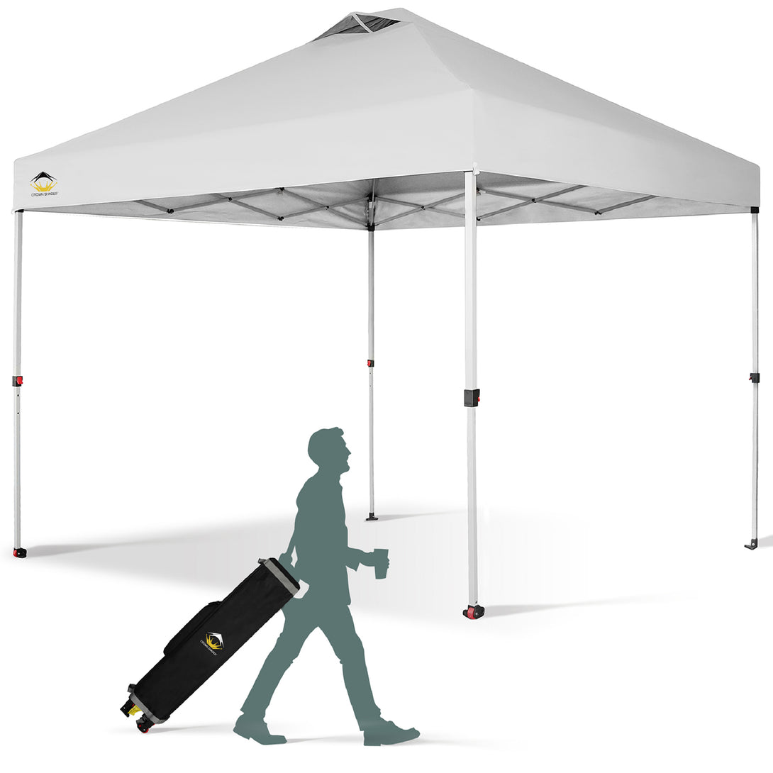 10x10 Pop up Canopy Tent RM100H, Patented One Push Pop Up Tent with Wheeled Carry Bag