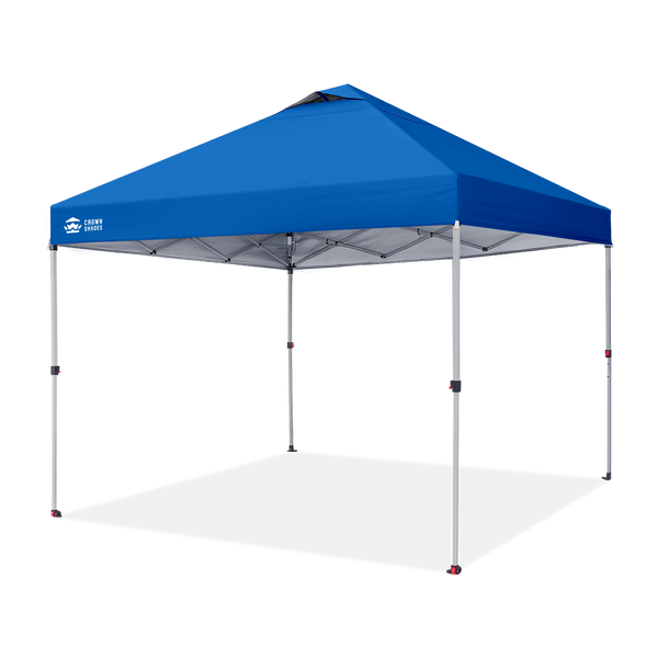 r&m zelte 10x10 Pop-Up-Überdachungszelt, patentiertes One-Push-Pop-Up-Zelt mit Tragetasche auf Rädern – Crown Shades