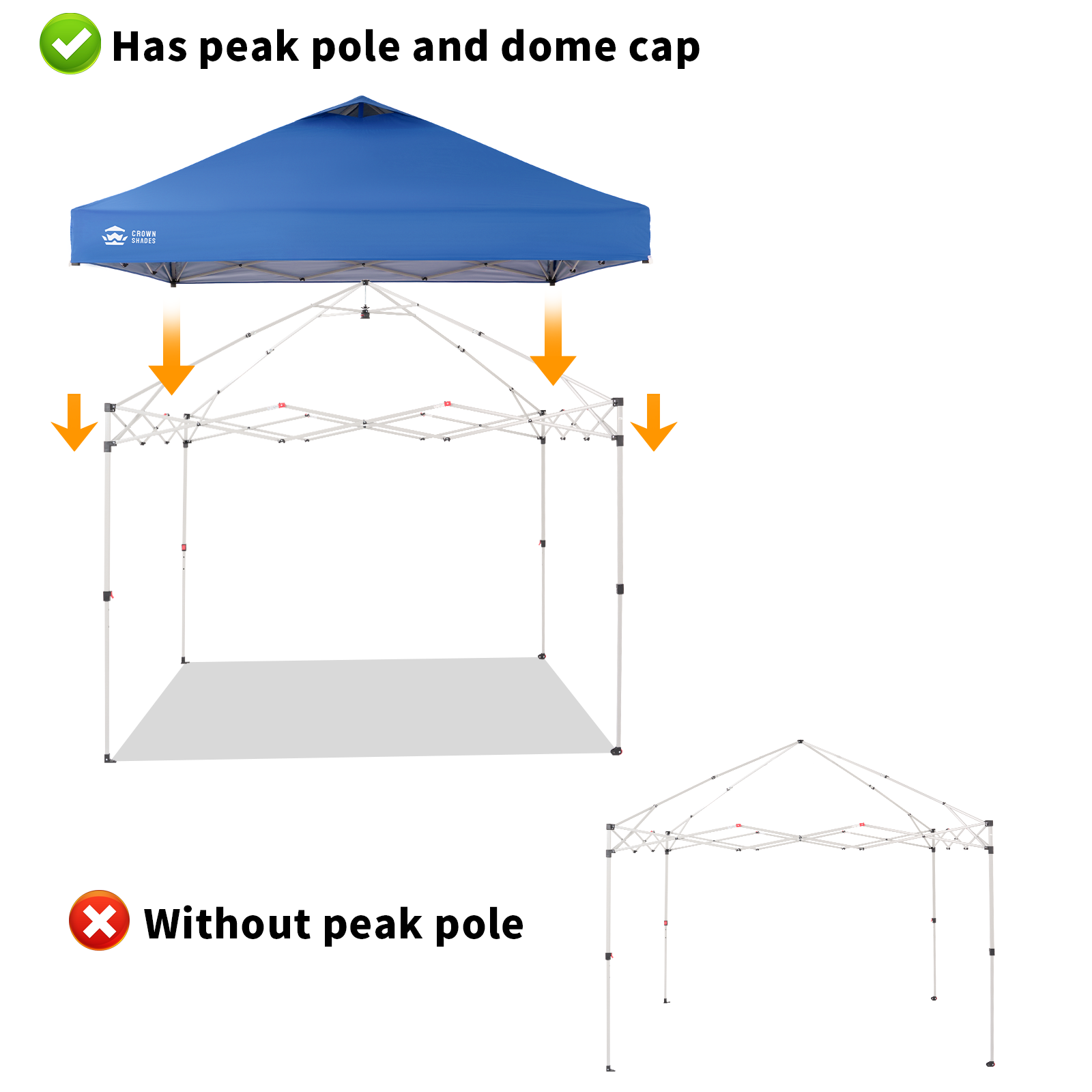 CROWN SHADES RM100H Replacement Canopy Top