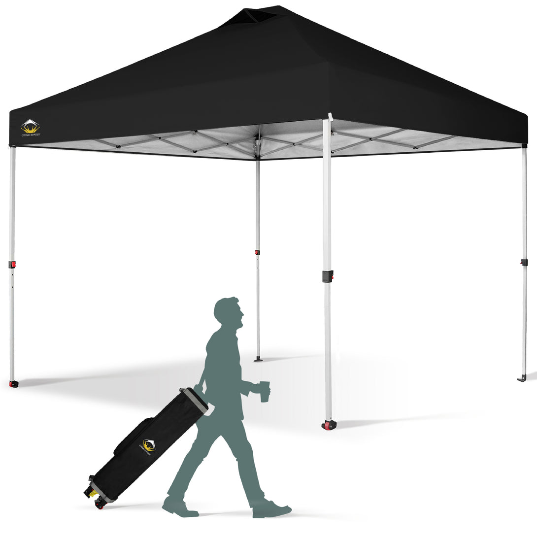 10x10 Pop up Canopy Tent RM100H, Patented One Push Pop Up Tent with Wheeled Carry Bag