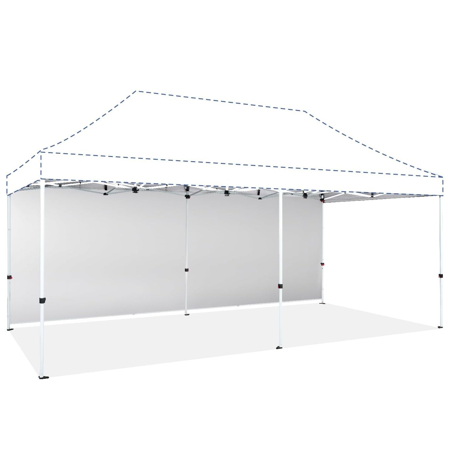 10x20 SunWall Silver Coated for Commercial Canopy