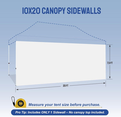10x20 SunWall Silver Coated for Commercial Canopy