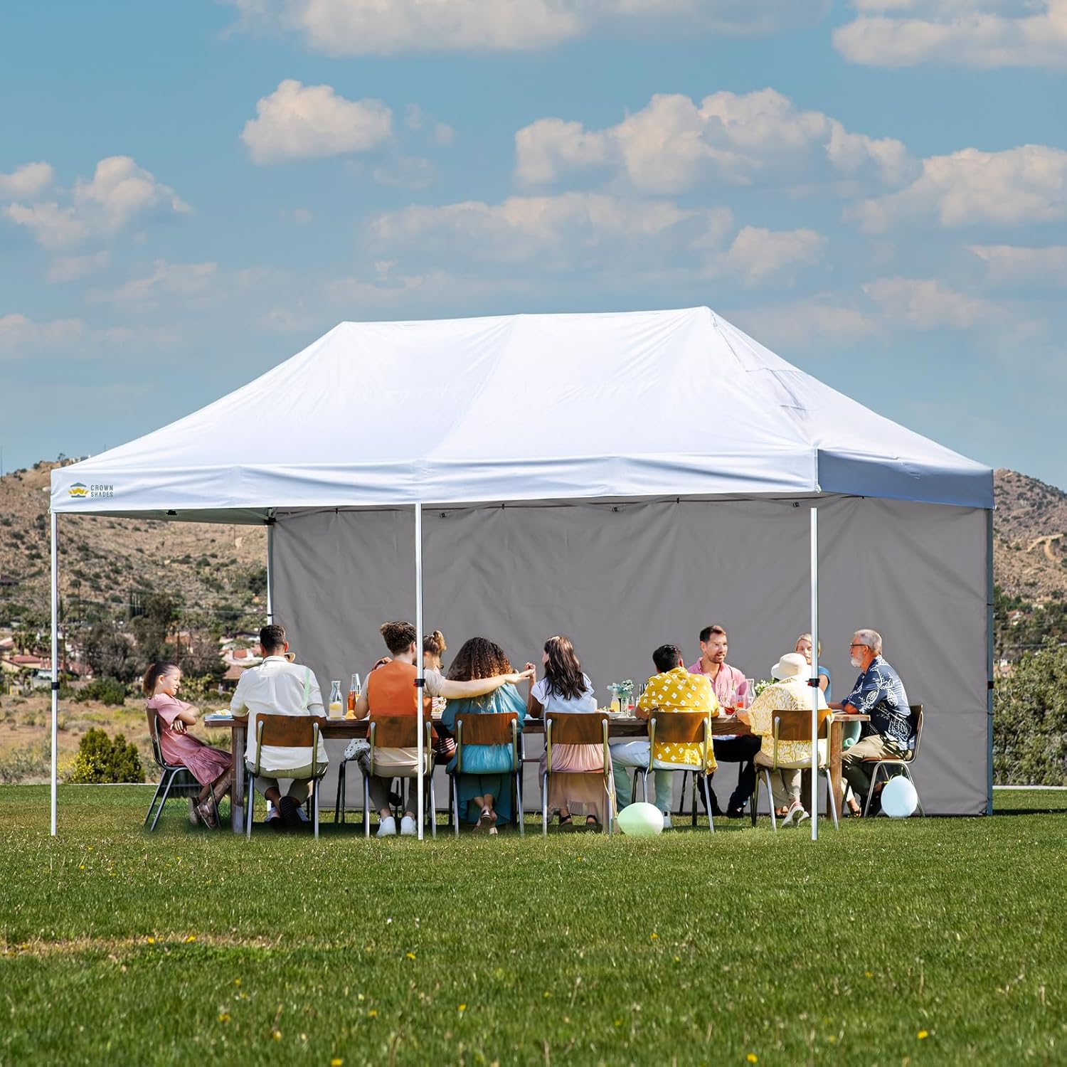 10x20 SunWall Silver Coated for Commercial Canopy