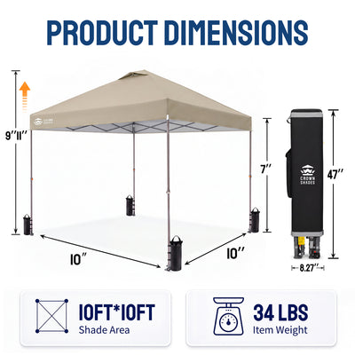 Flex-Lift 10' x 10' Canopy | Infinite Height Adjustment