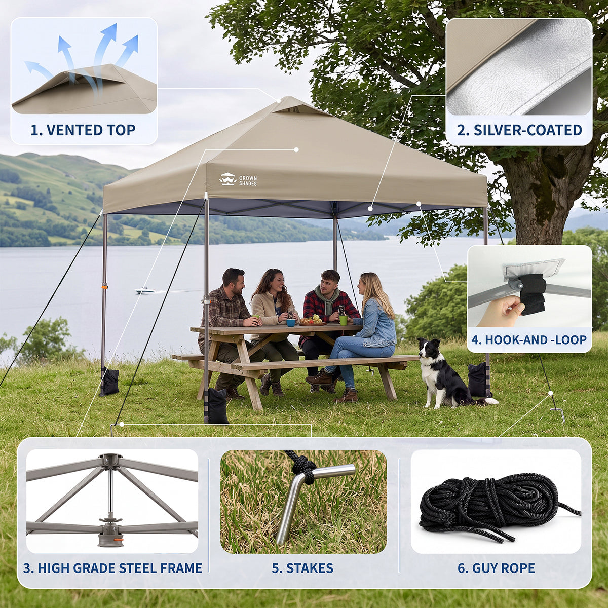Flex-Lift 10' x 10' Canopy | Infinite Height Adjustment