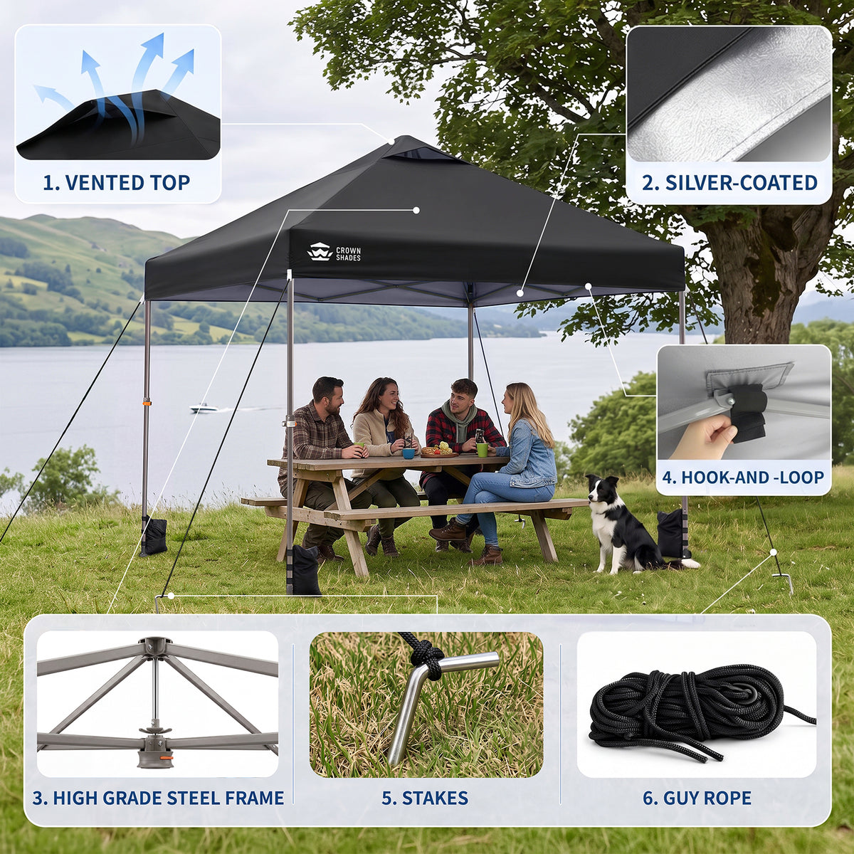 Flex-Lift 10' x 10' Canopy | Infinite Height Adjustment