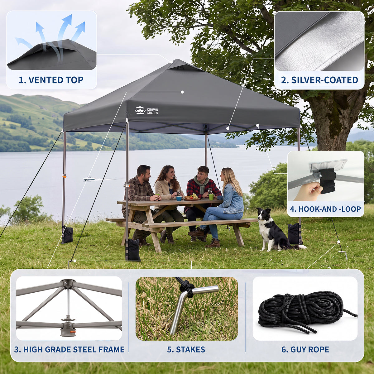 Flex-Lift 10' x 10' Canopy | Infinite Height Adjustment