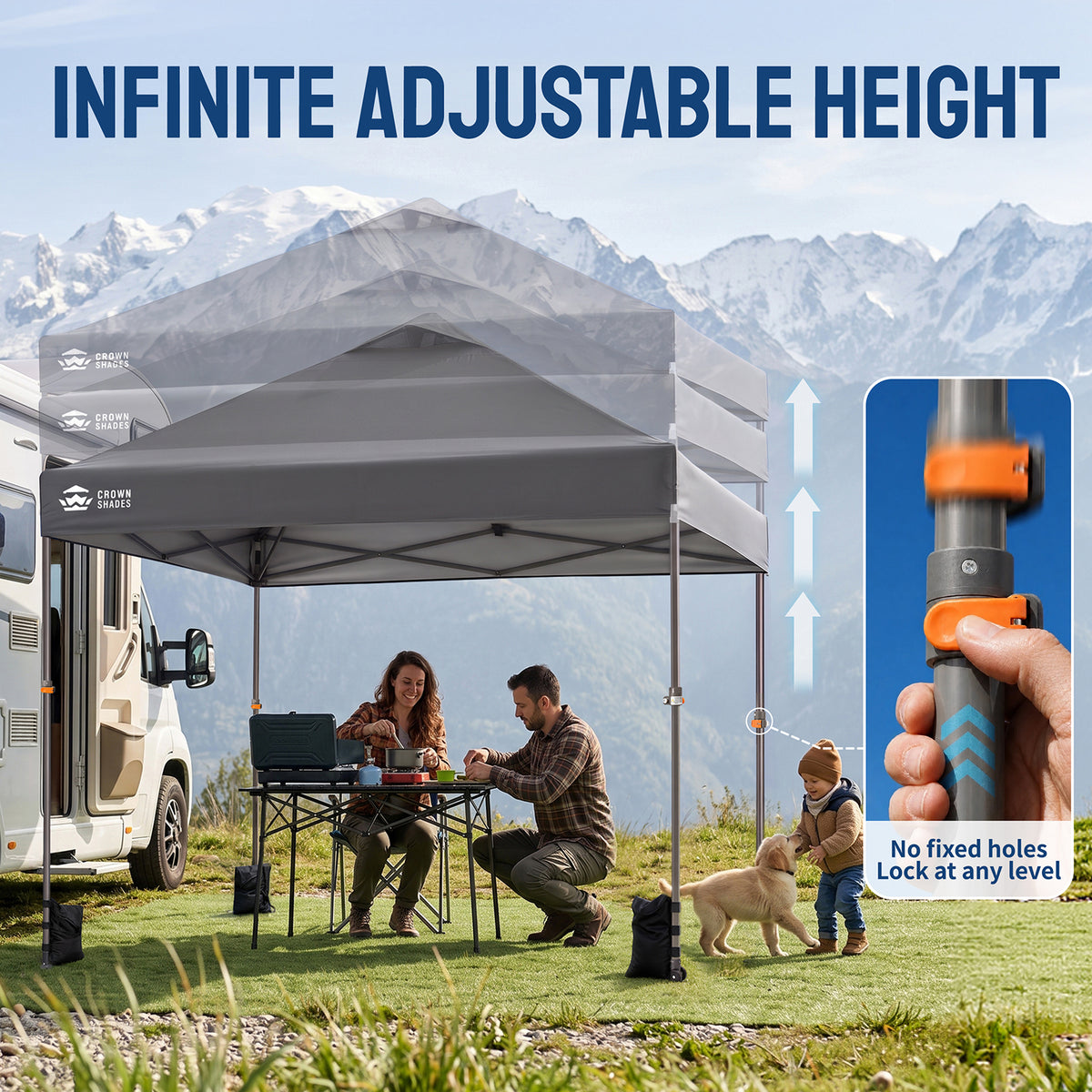 Flex-Lift 10' x 10' Canopy | Infinite Height Adjustment