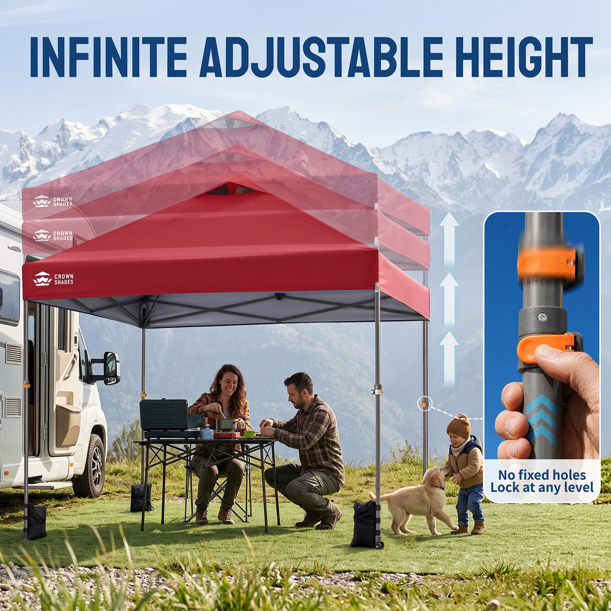 Flex-Lift 10' x 10' Canopy | Infinite Height Adjustment