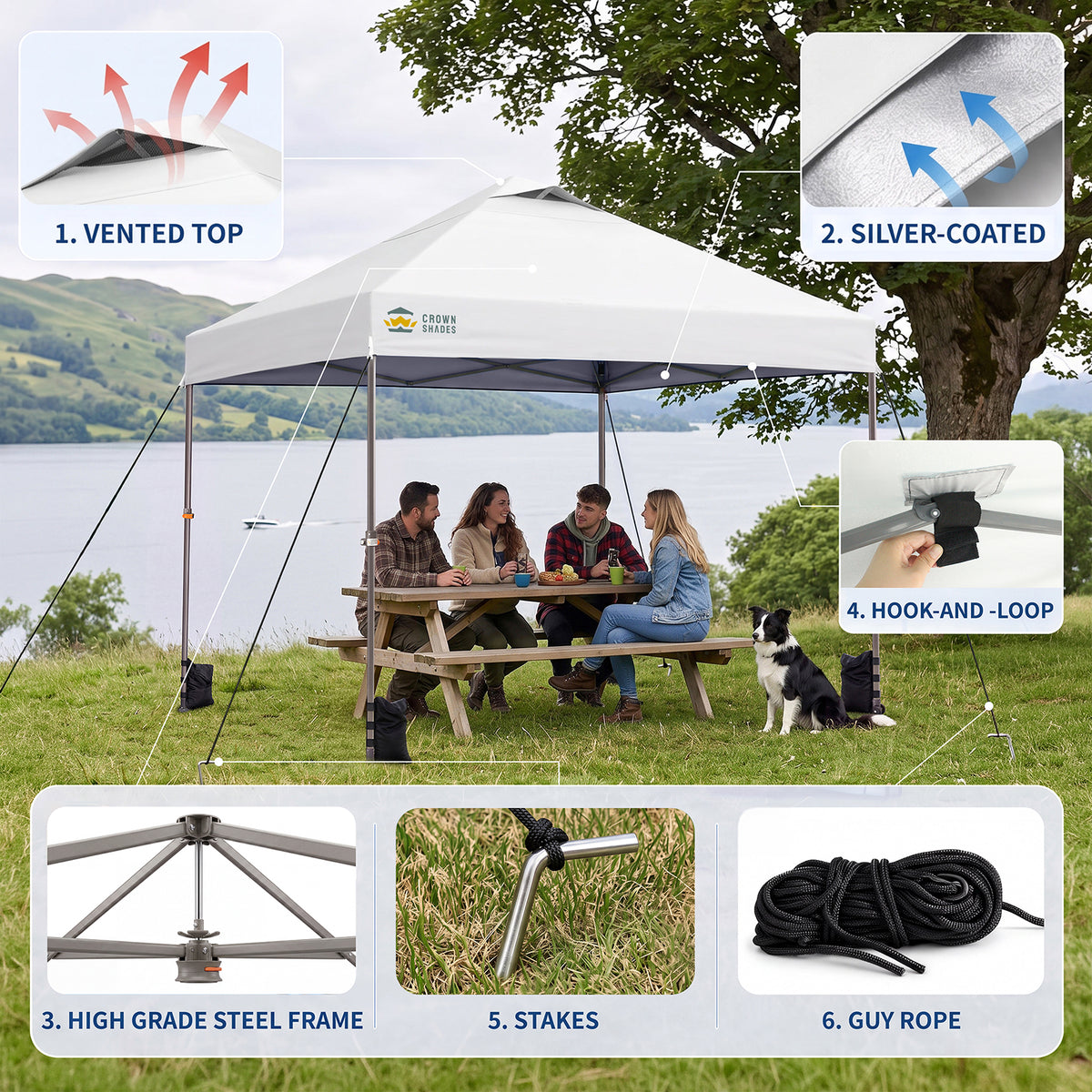 Flex-Lift 10' x 10' Canopy | Infinite Height Adjustment
