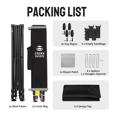 10x10 Pop-up-Überdachung - Leichtgewicht