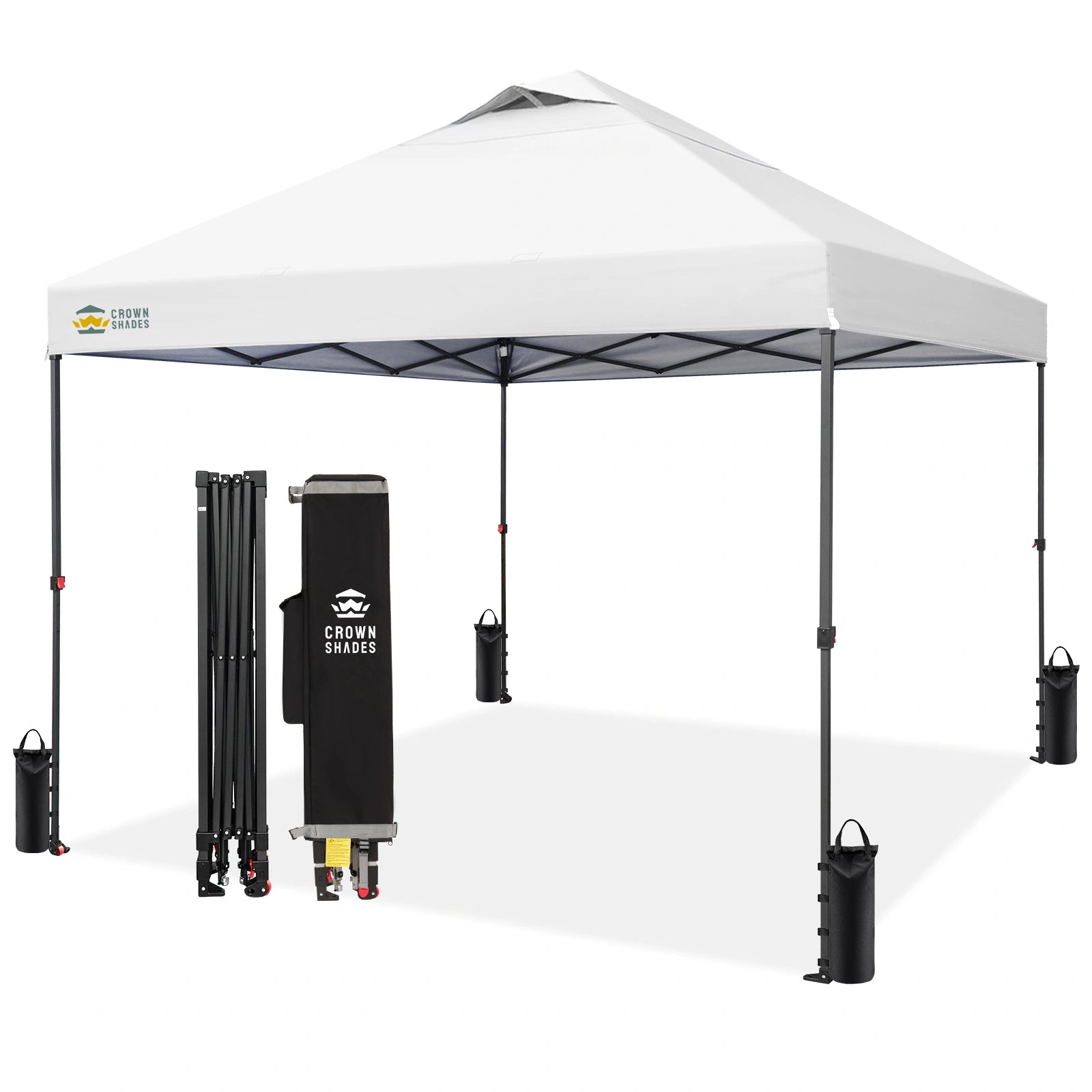 Crown Shades - Royally Simple Shade Products Air-Light 10' x 10' Portable Canopy - White