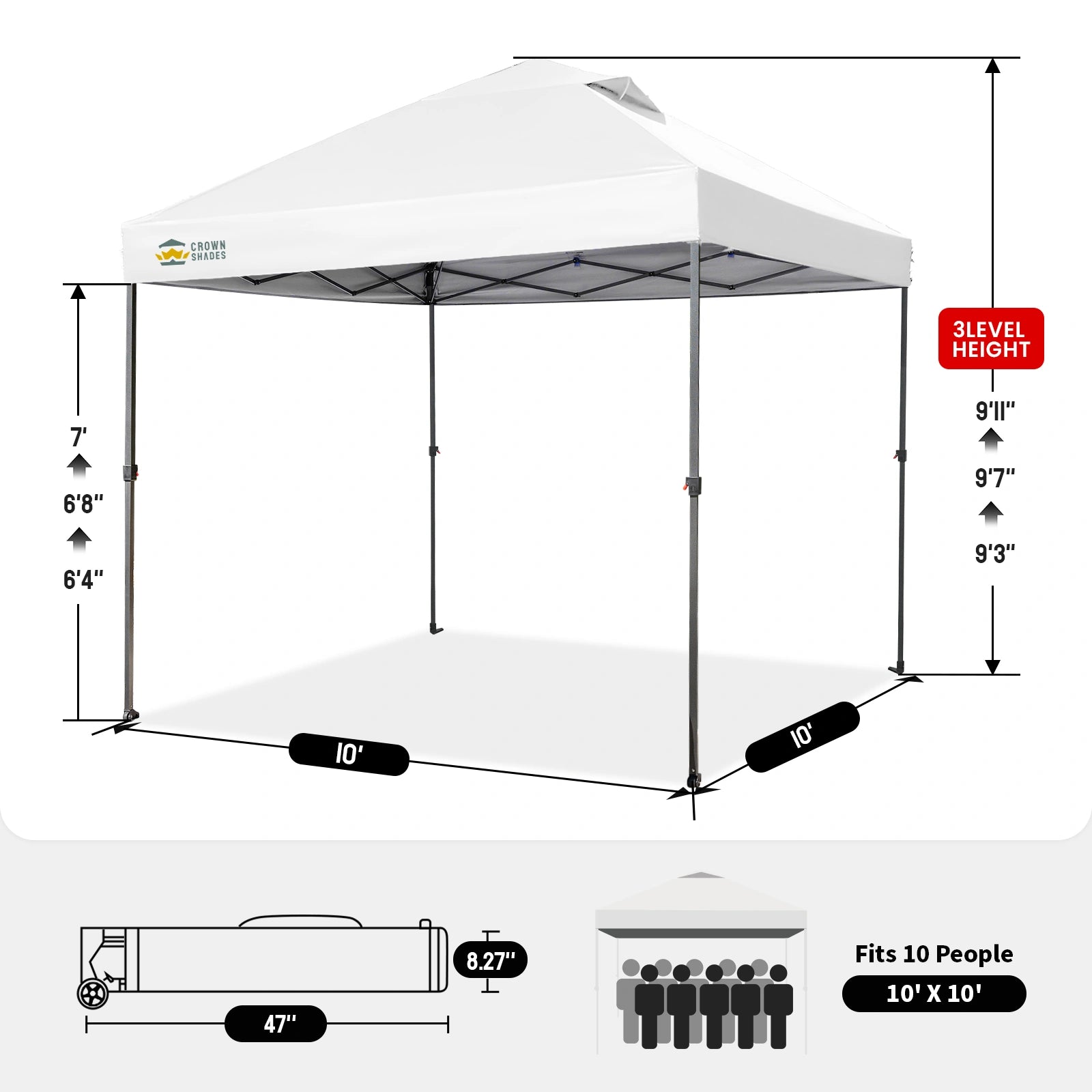 Air-Light™ 10' x 10' Carpa portátil