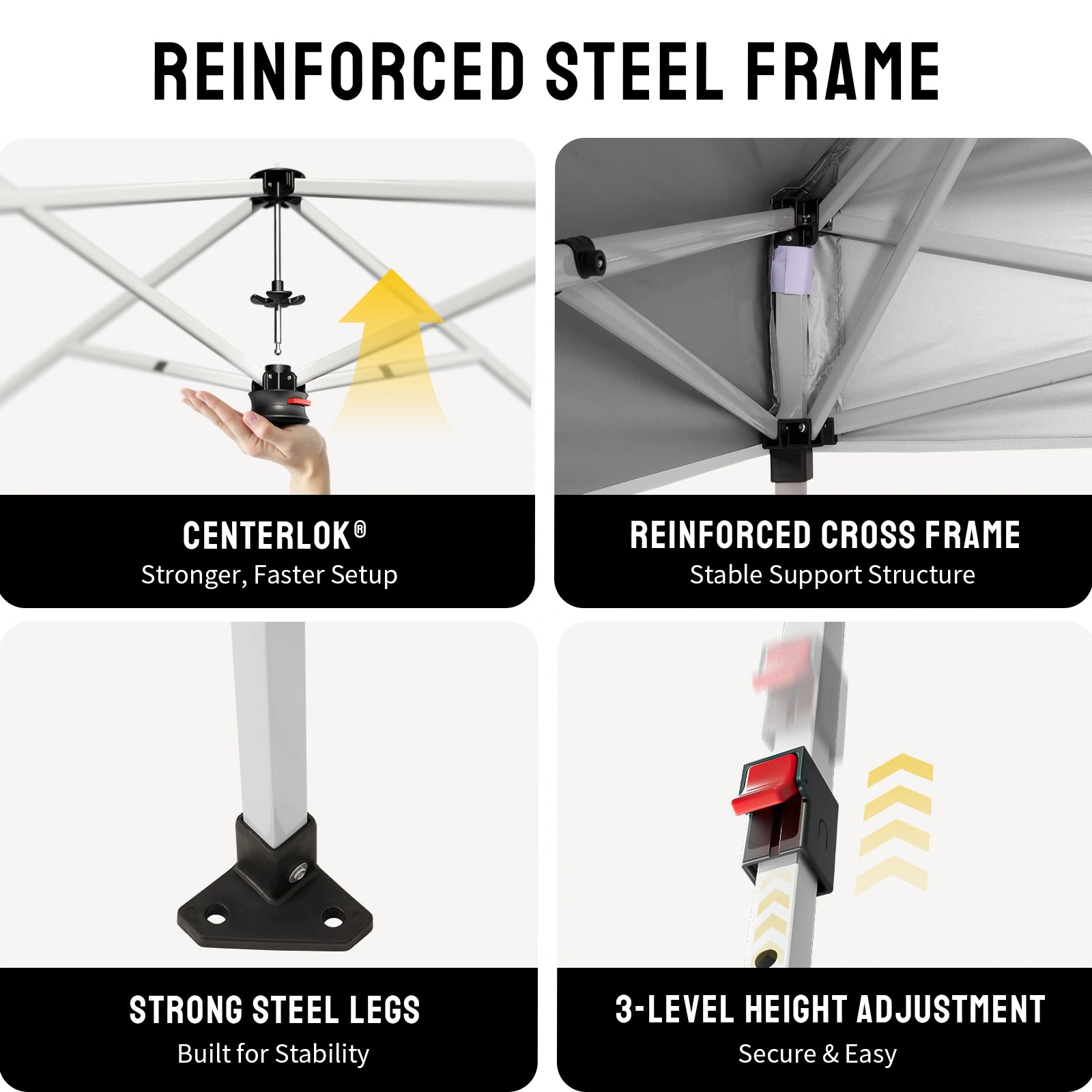 CenterLOK® Tonnelle Pop-Up - Instantané par simple pression