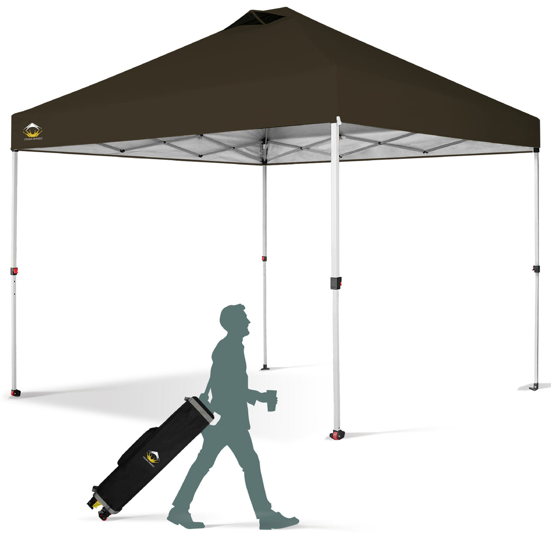 10x10 Pop up Canopy Tent RM100H, Patented One Push Pop Up Tent with Wheeled Carry Bag