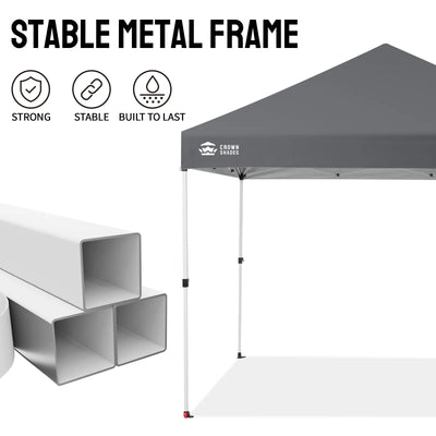 Crown Pro-Duty Carpa 10' x 10' | Suite Empresarial con Pared Completa