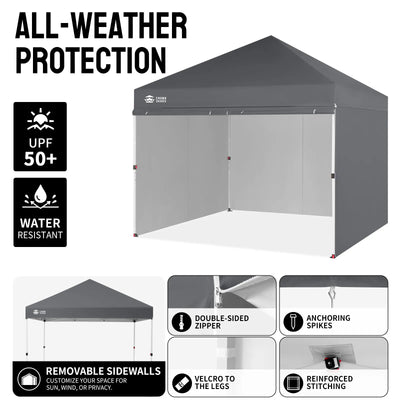Crown Pro-Duty Carpa 10' x 10' | Suite Empresarial con Pared Completa