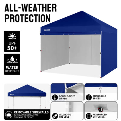 Crown Pro-Duty Carpa 10' x 10' | Suite Empresarial con Pared Completa
